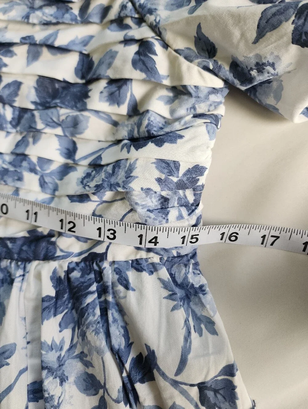 Abercrombie Kids Emerson Puff Sleeve Sundress Blue Floral Size 15/16
